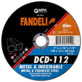 Fandeli - Disco De Corte Delgado Inox 79412 7 Plg 10 Pz - HFAS79412