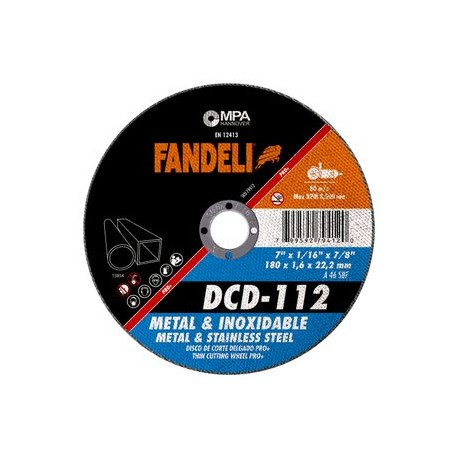 Fandeli - Disco De Corte Delgado Inox 79412 7 Plg 10 Pz - HFAS79412