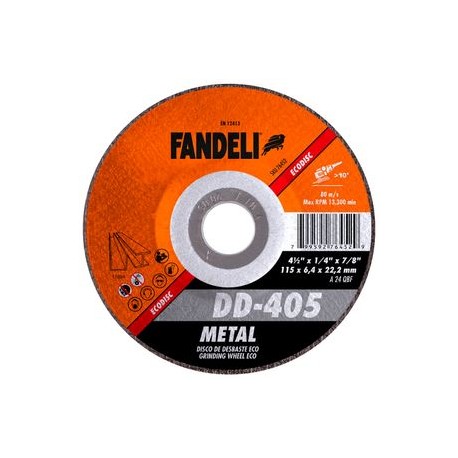 Fandeli - Disco De Desbaste Metal Dd405 4 1/2 Plg 5 Pz - HFAS76452