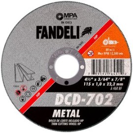 Fandeli - Disco De Corte Delgado Metal Dcd702 4 1/2 Plg 50 Pz - HFAS76451