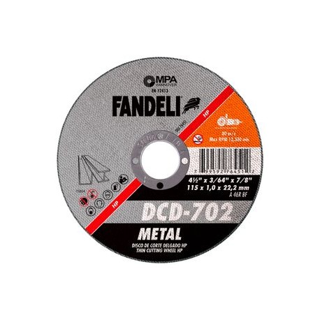 Fandeli - Disco De Corte Delgado Metal Dcd702 4 1/2 Plg 50 Pz - HFAS76451