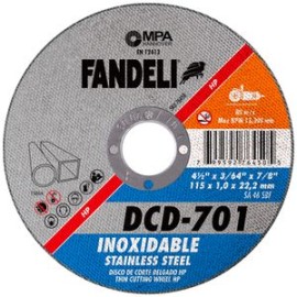 Fandeli - Disco De Corte Delgado Inox Dcd701 4 1/2 Plg 50 Pz - HFAS76450