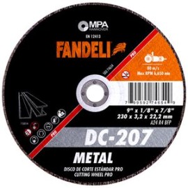 Fandeli - Disco De Corte Estándar Metal Dc207 9 Plg 5 Pz - HFAS74654