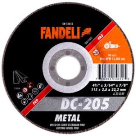 Fandeli - Disco De Corte Estándar Metal Dc205 4 1/2 Plg 10 Pz - HFAS74652