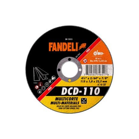 Fandeli - Disco De Corte Delgado Dcd110 4 1/2 Plg 10 Pz - HFAS74651