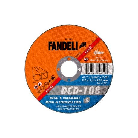 Fandeli - Disco De Corte Delgado Eco Dcd108 4 1/2 Plg 10 Pz - HFAS74650