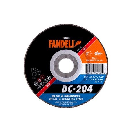 Fandeli - Disco Corte Std Metal Inx Pro 74397 4 1/2 Plg 10 Pz - HFAS74397