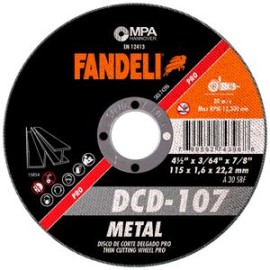 Fandeli - Disco Corte Delgado Metal Pro 74396 4 1/2 Plg 10 Pz - HFAS74396