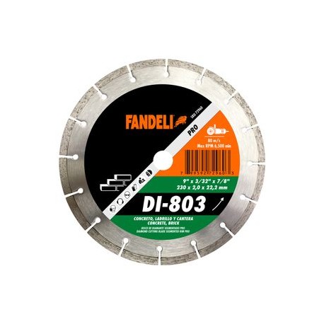 Fandeli - Disco Diamante Segmentado Di803 9 Plg - HFAS72960