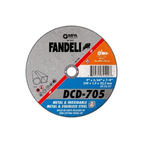 Fandeli - Disco De Corte Delgado Dcd705 9 Plg 5 Pz - HFAS79400