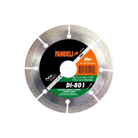 Fandeli - Disco Diamante Segmentado Di801 4 1/2 Plg - HFAS72958