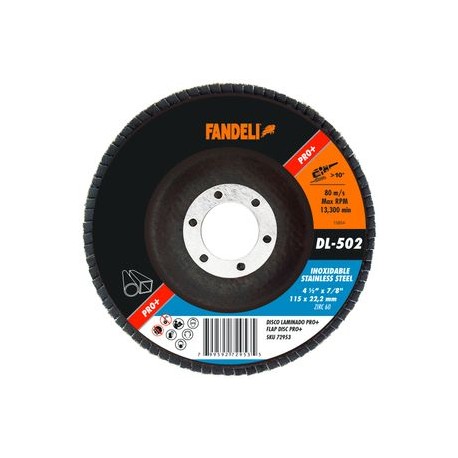 Fandeli - Disco Laminado Acero Inoxidable Dl502 4 1/2 Plg 5 Pz - HFAS72953