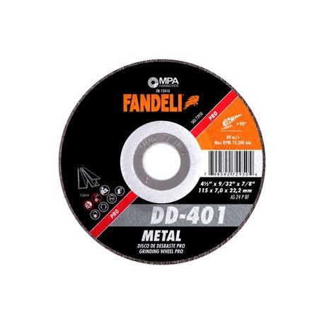 Fandeli - Disco De Desbaste Metal Dd401 4 1/2 Plg 5 Pz - HFAS72950