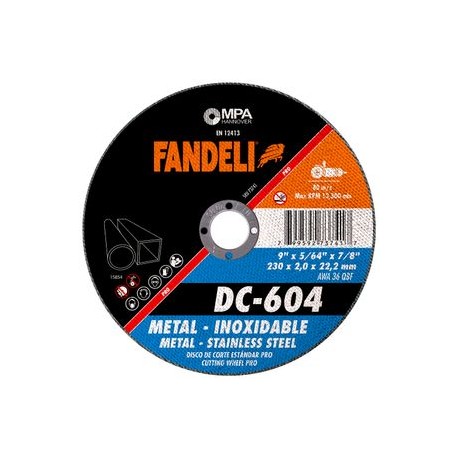 Fandeli - Disco Corte Std Metal Inx Pro 73741 9 Plg 5 Pz - HFAS73741