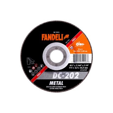 Fandeli - Disco Corte Std Metal Pro Dc202 4.1/2 Plg 5 Pz - HFAS72946