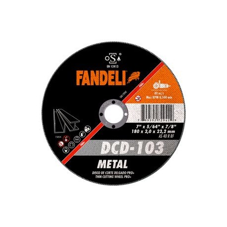 Fandeli - Disco Corte Delg Metal Pro Dcd103 7 Plg 10 Pz - HFAS72942