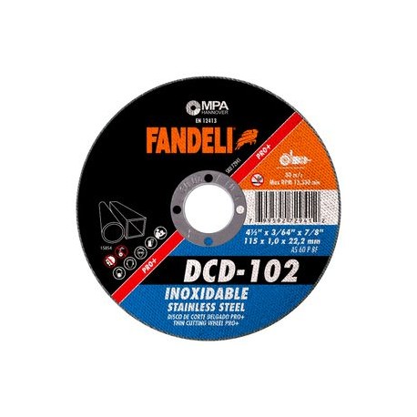 Fandeli - Disco Corte Delg Inx Pro Dcd102 4.1/2 Plg 10 Pz - HFAS72941