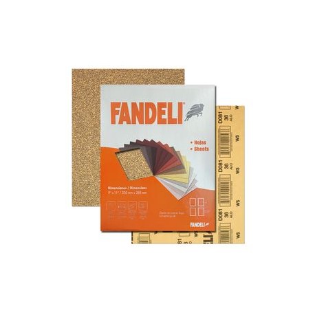 Fandeli - Lija Para Madera D081 036 23 X 28 Cm 25 Pz - HFAR056