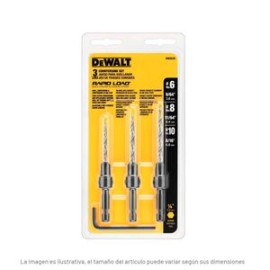 DeWalt - Brocas Avellanadoras Juego 3 Pz DW2535 6 8 10 - HDW2535