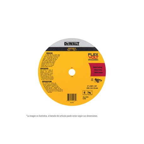 DeWalt - Disco De Corte Para Metal 9 Plg FlexVolt DWAFV8918 - HDWAFV8918