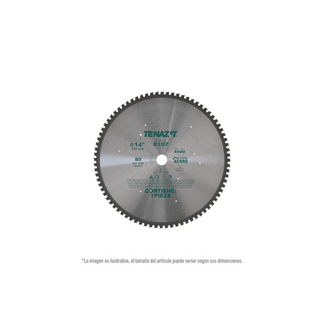 Austromex - 2107. Sierra Circular 14 Plg Para Acero 2107 Tenazit 80 Dientes - QAX2107