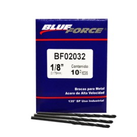 Blue force - 10 BROCAS PARA METAL DE 1/8 plg - HBF02032