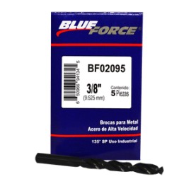 Blue force - 5 BROCAS PARA METAL DE 3/8 plg - HBF02095